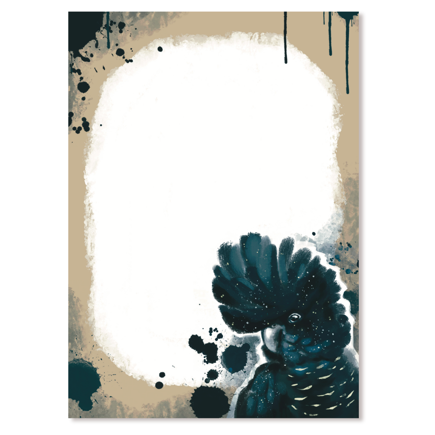 RED TAILED BLACK COCKATOO A6 NOTEPAD