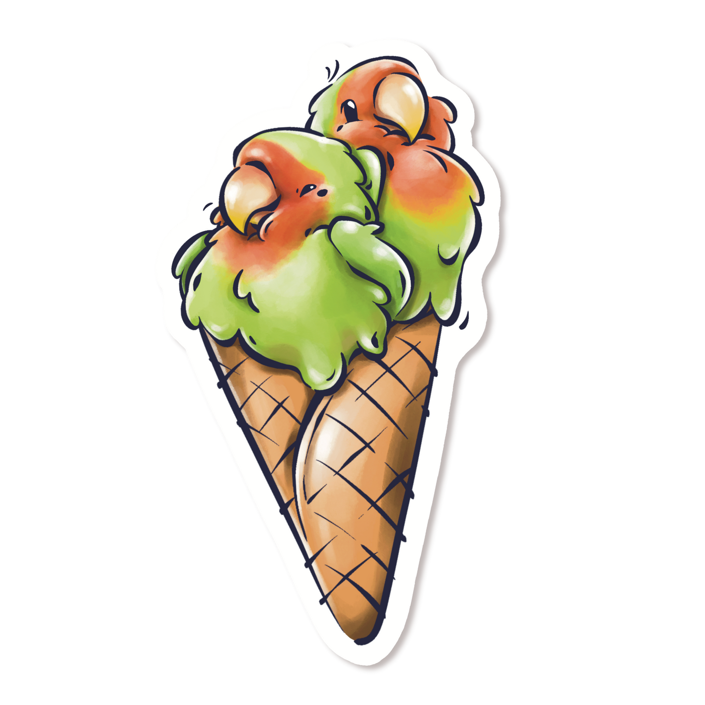 MATCHA RED BEAN ICE CREAM LOVEBIRD