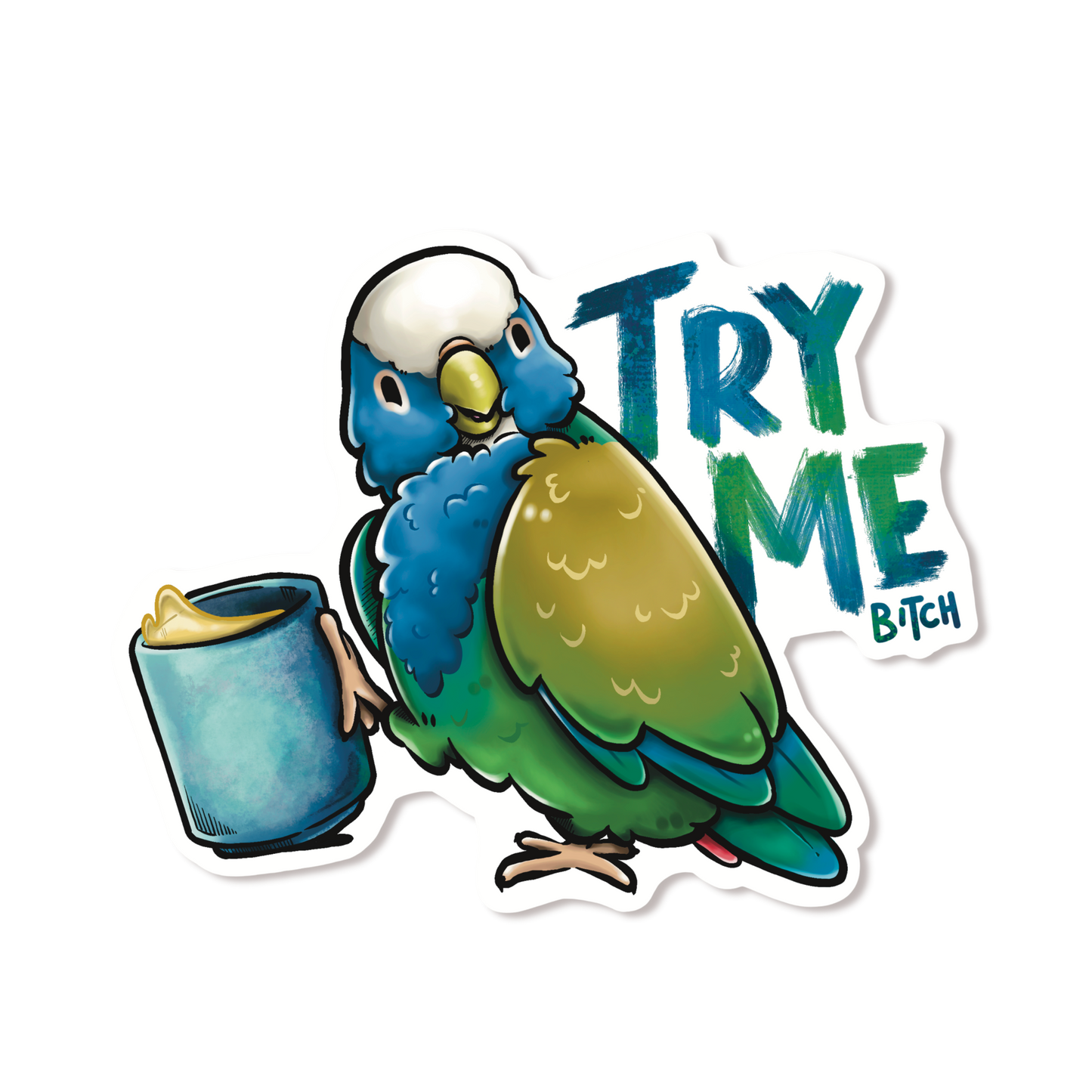 TRY ME BITCH PIONUS - WHITE-CAPPED