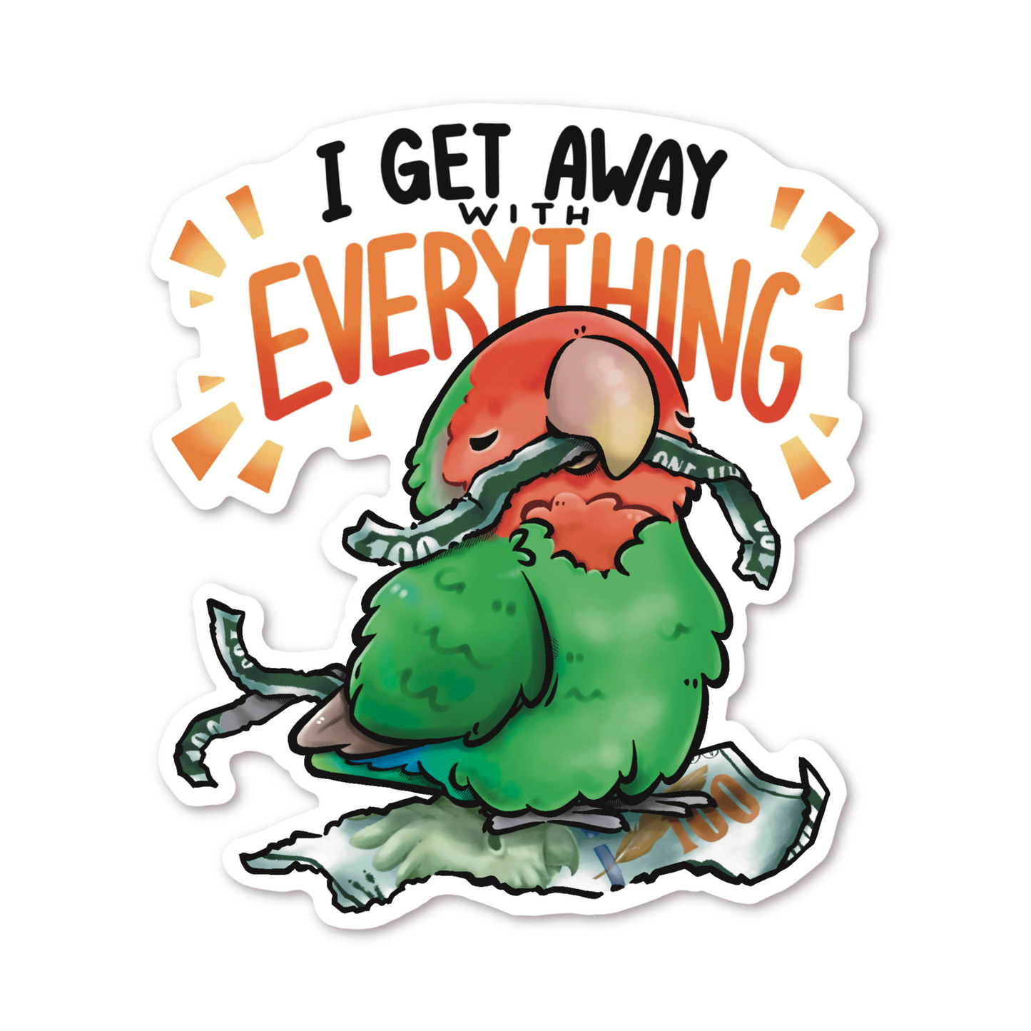 I GET AWAY WITH EVERYTHING LOVEBIRD - PEACH-FACED