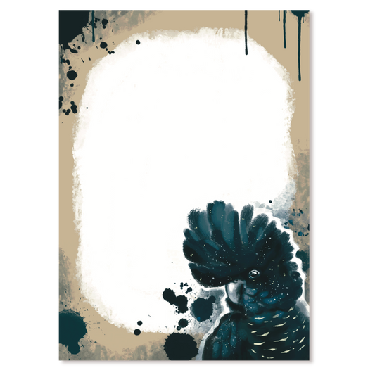 RED TAILED BLACK COCKATOO A6 NOTEPAD