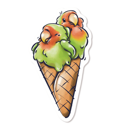 MATCHA RED BEAN ICE CREAM LOVEBIRD