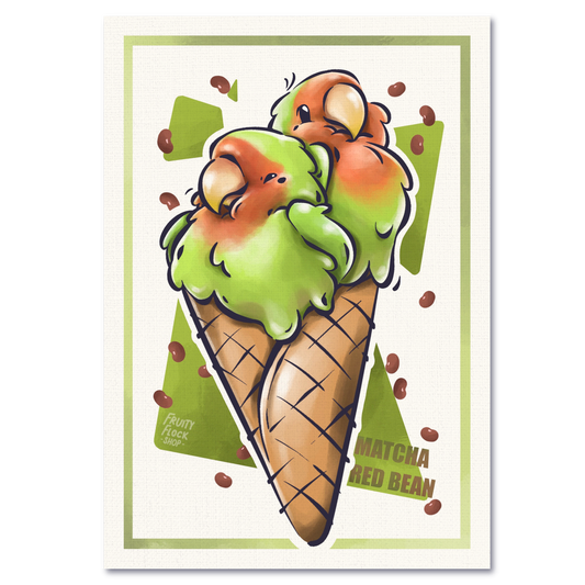 MATCHA RED BEAN ICE CREAM
