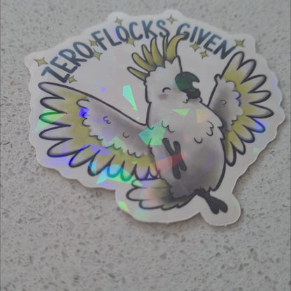 ZERO FLOCKS GIVEN SULPHUR CRESTED COCKATOO